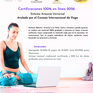 Certificación de yoga en Línea 200 hrs.
