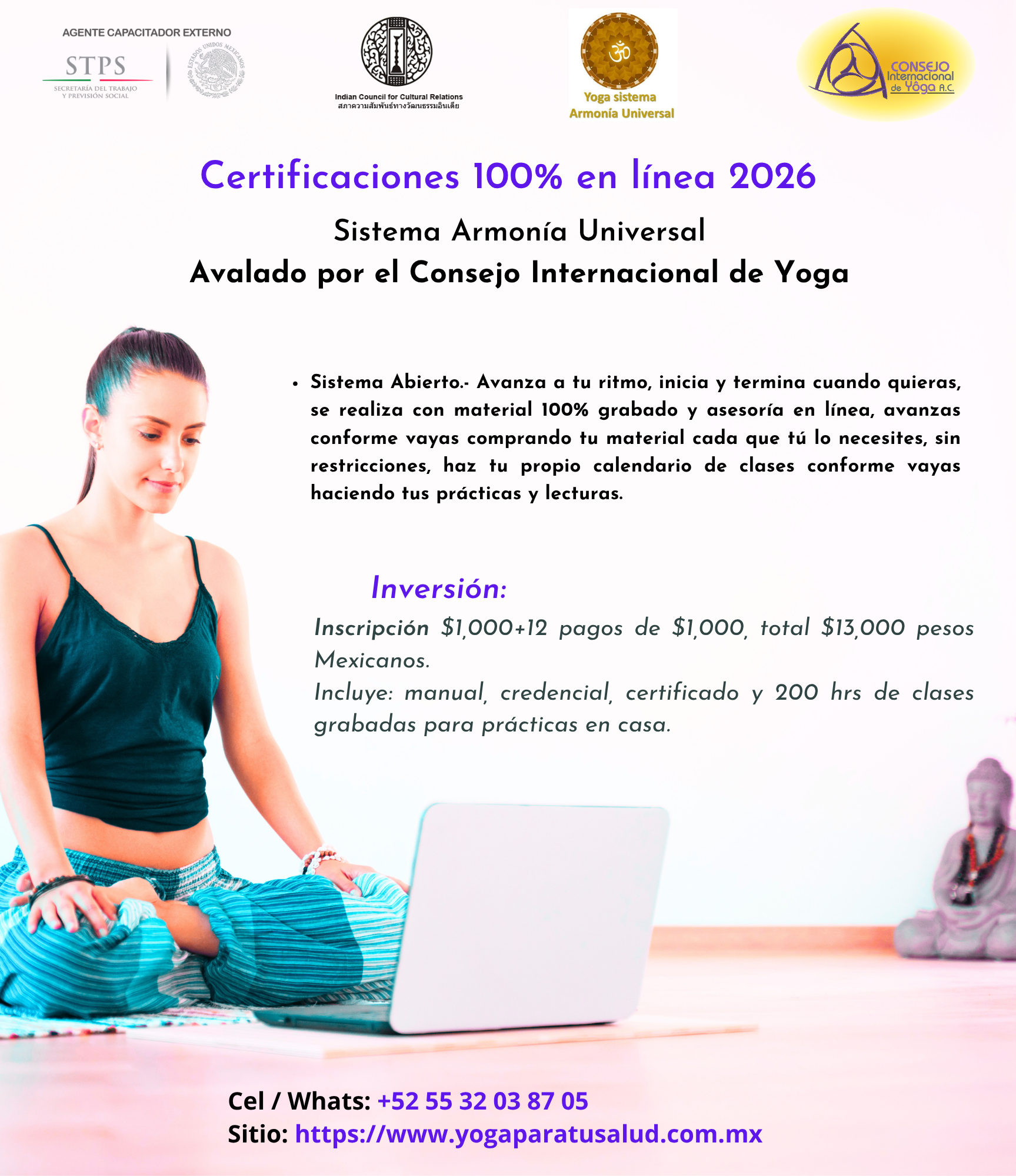 Certificación de yoga en Línea 200 hrs.